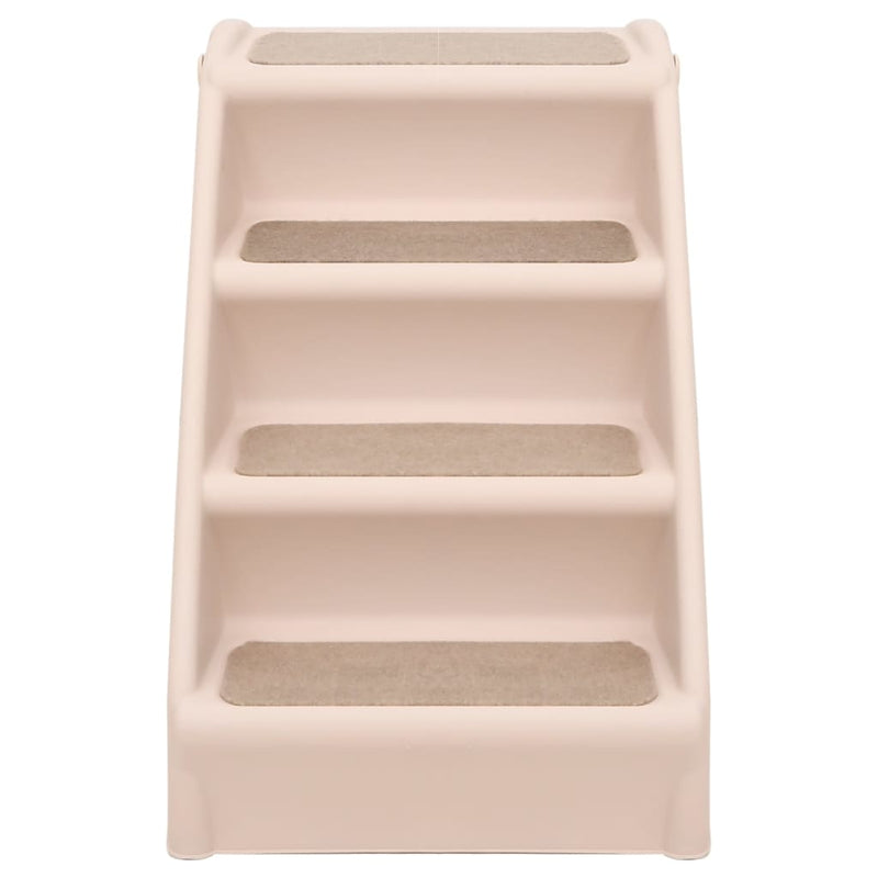 Folding Dog Stairs Cream 62x40x49.5 cm