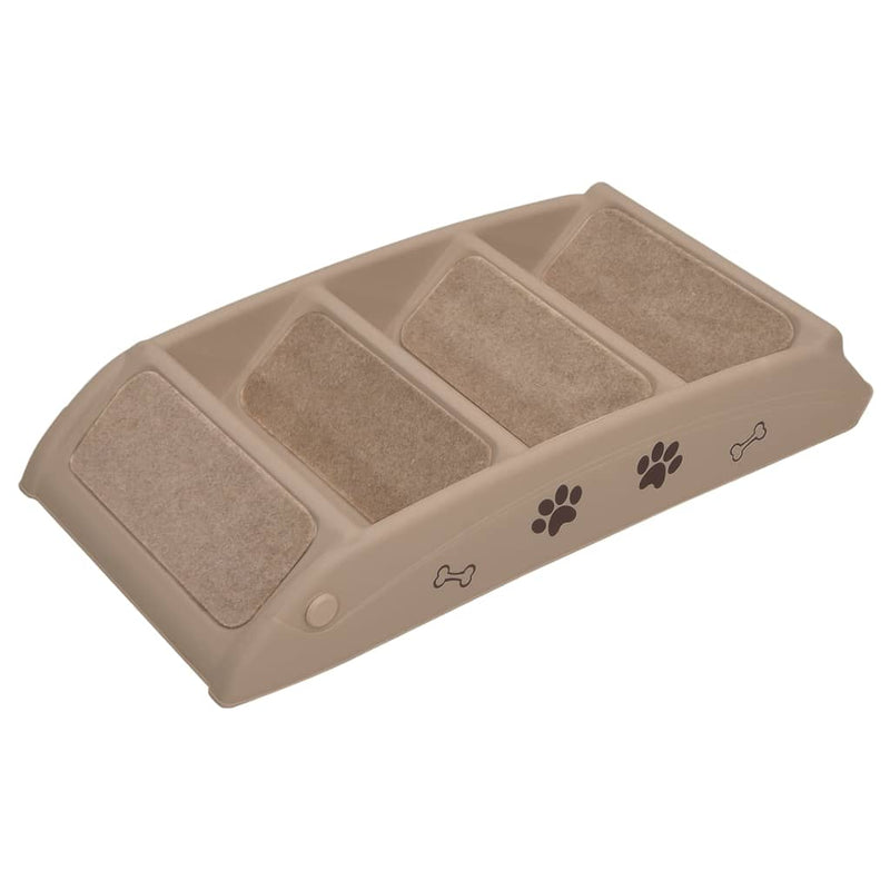 Folding Dog Stairs Brown 62x40x49.5 cm