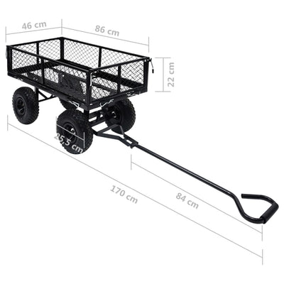 Garden Hand Trolley Black 250 kg