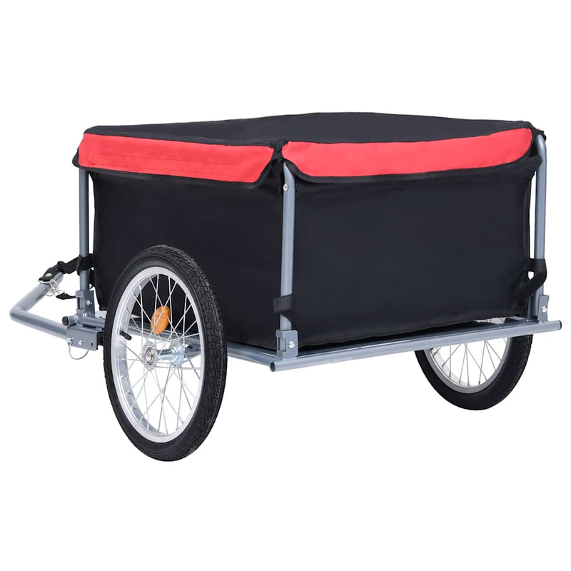 Bike Trailer Black and Red 65 kg