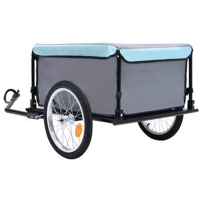 Bike Trailer Black and Blue 65 kg