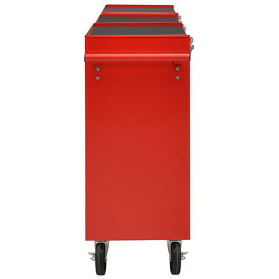 Tool Trolley with 21 Drawers Steel Red