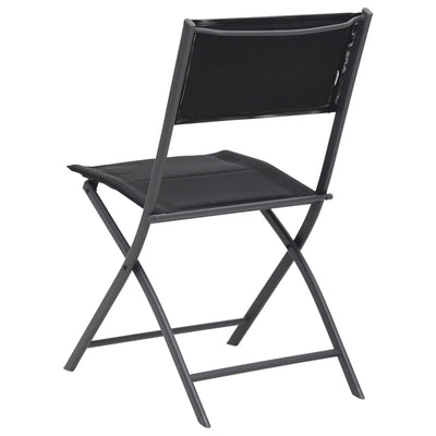 Folding Outdoor Chairs 2 pcs Steel and Textilene