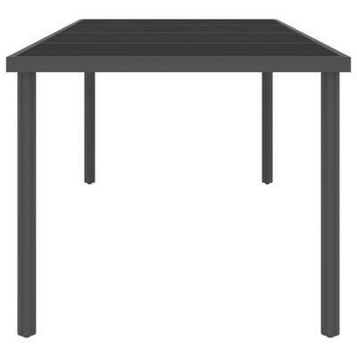 Outdoor Dining Table Anthracite 220x90x75 cm Steel and Glass