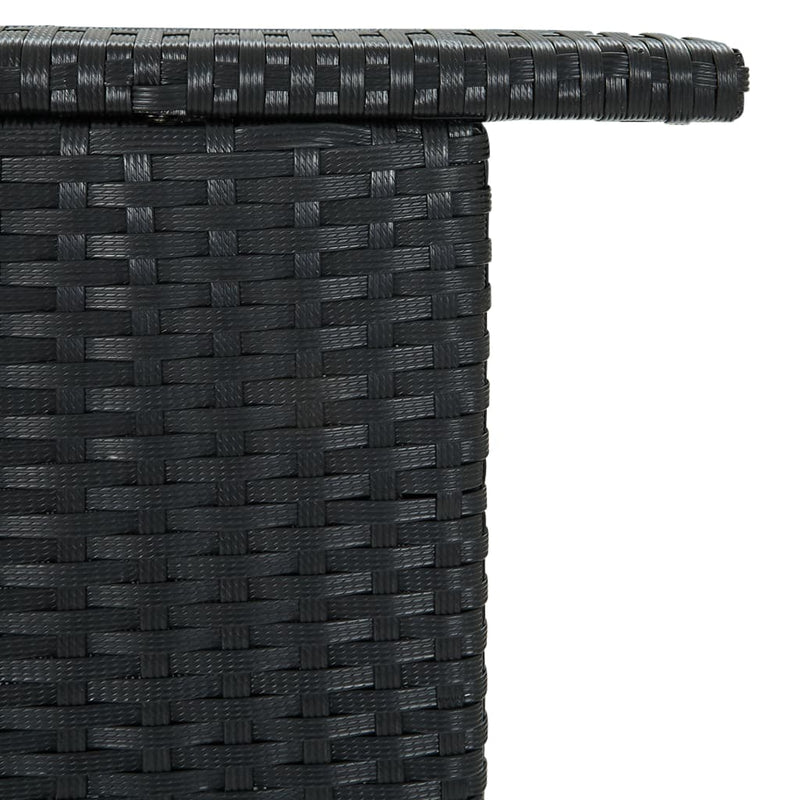 Garden Bar Table Black 120x55x110 cm Poly Rattan