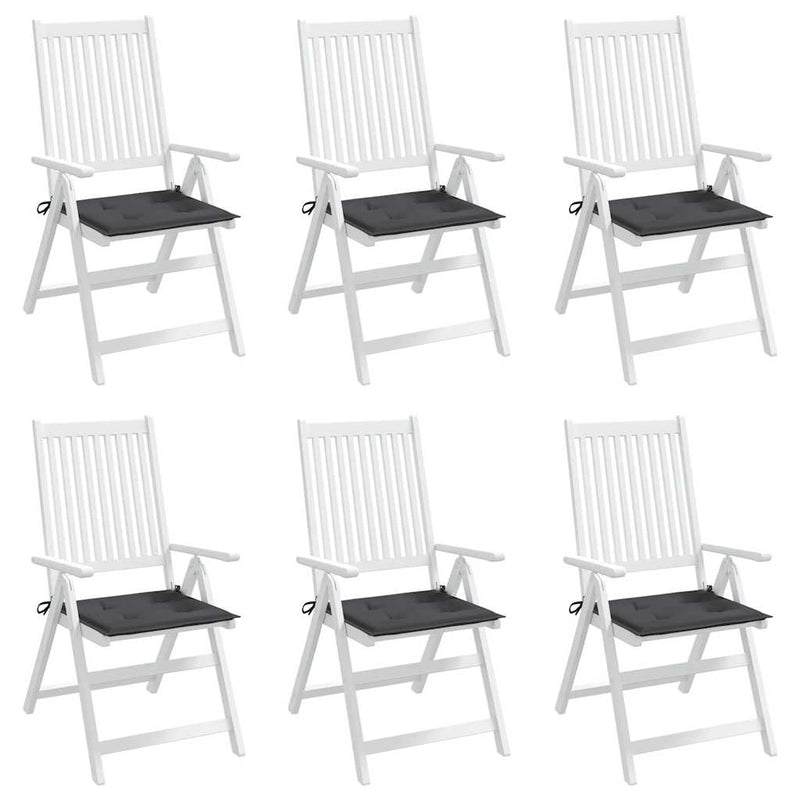 Garden Chair Cushions 6 pcs Anthracite 40x40x4 cm Oxford Fabric