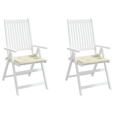 Garden Chair Cushions 2 pcs Cream 40x40x3 cm Oxford Fabric