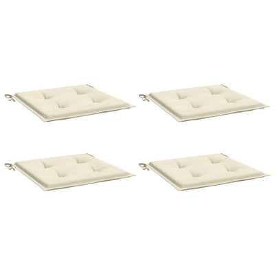 Garden Chair Cushions 4 pcs Cream 50x50x3 cm Oxford Fabric