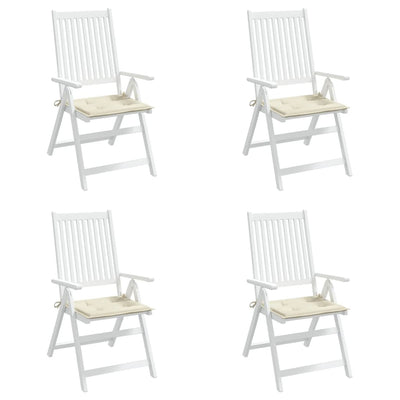 Garden Chair Cushions 4 pcs Cream 50x50x3 cm Oxford Fabric