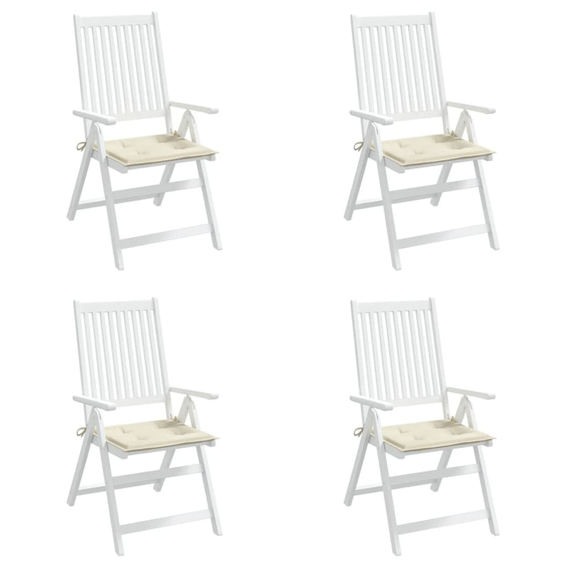 Garden Chair Cushions 4 pcs Cream 50x50x3 cm Oxford Fabric