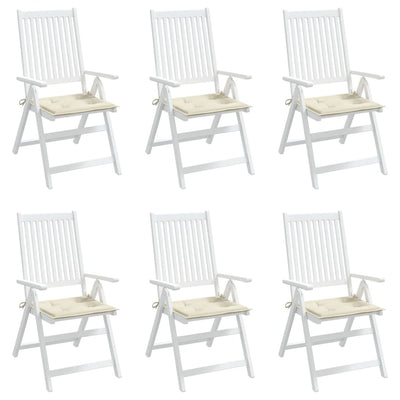 Garden Chair Cushions 6 pcs Cream 50x50x3 cm Oxford Fabric