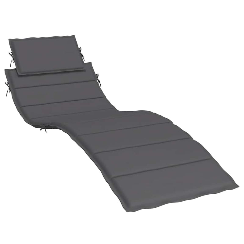 Sun Lounger Cushion Anthracite 186x58x3cm Oxford Fabric