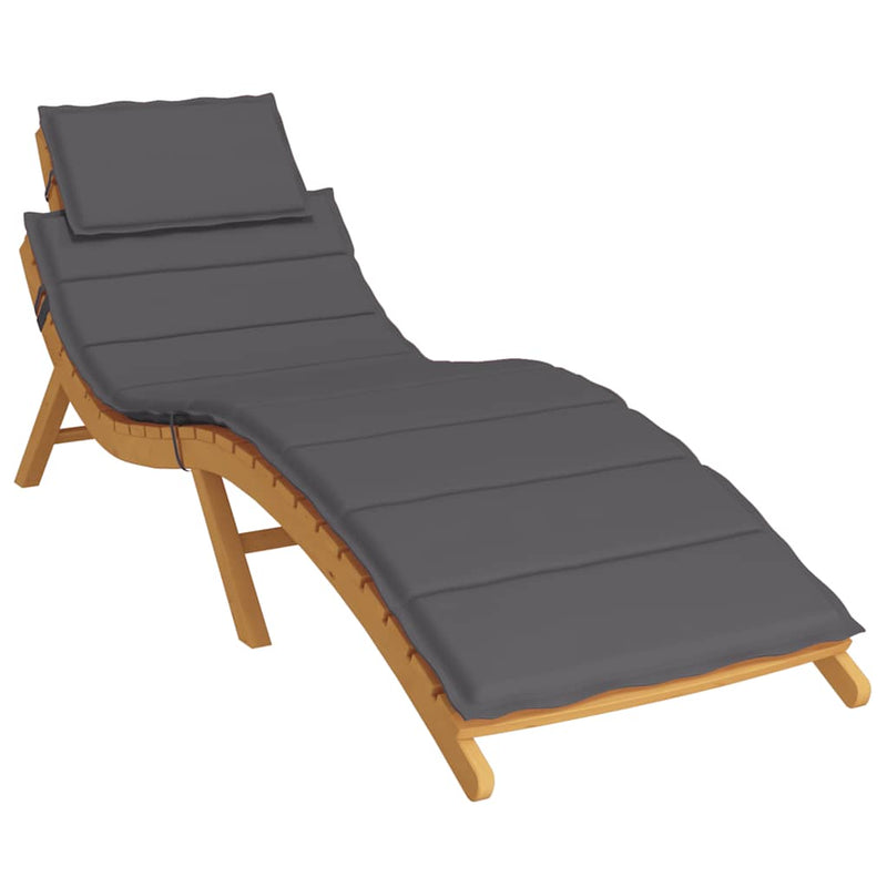 Sun Lounger Cushion Anthracite 186x58x3cm Oxford Fabric