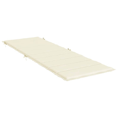 Sun Lounger Cushion Cream 186x58x3cm Oxford Fabric