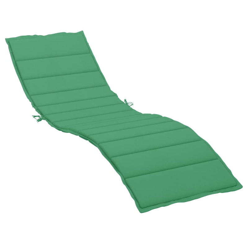 Sun Lounger Cushion Green 200x60x3cm Oxford Fabric