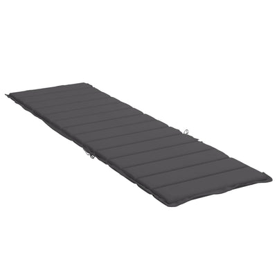 Sun Lounger Cushion Anthracite 200x70x3cm Oxford Fabric