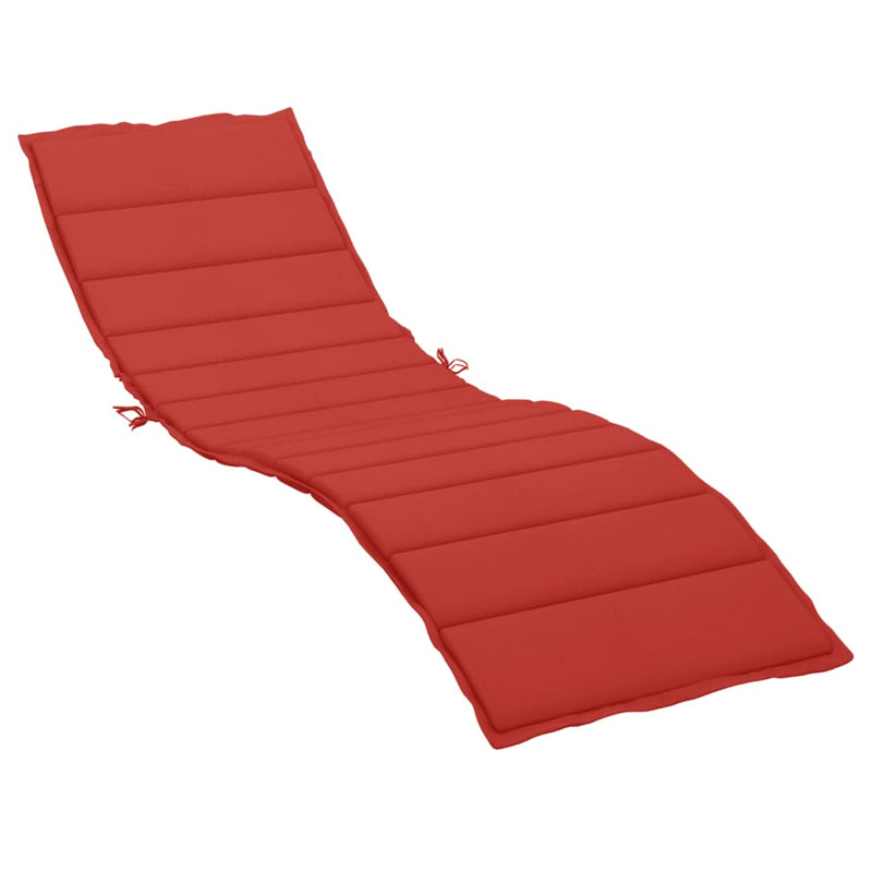 Sun Lounger Cushion Red 200x70x3cm Oxford Fabric