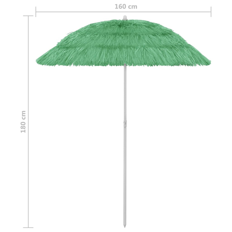 Hawaii Beach Parasol Green 180 cm