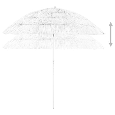 Hawaii Beach Parasol White 240 cm