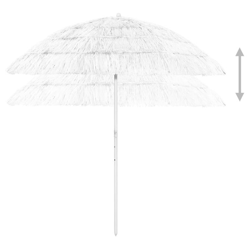 Hawaii Beach Parasol White 240 cm