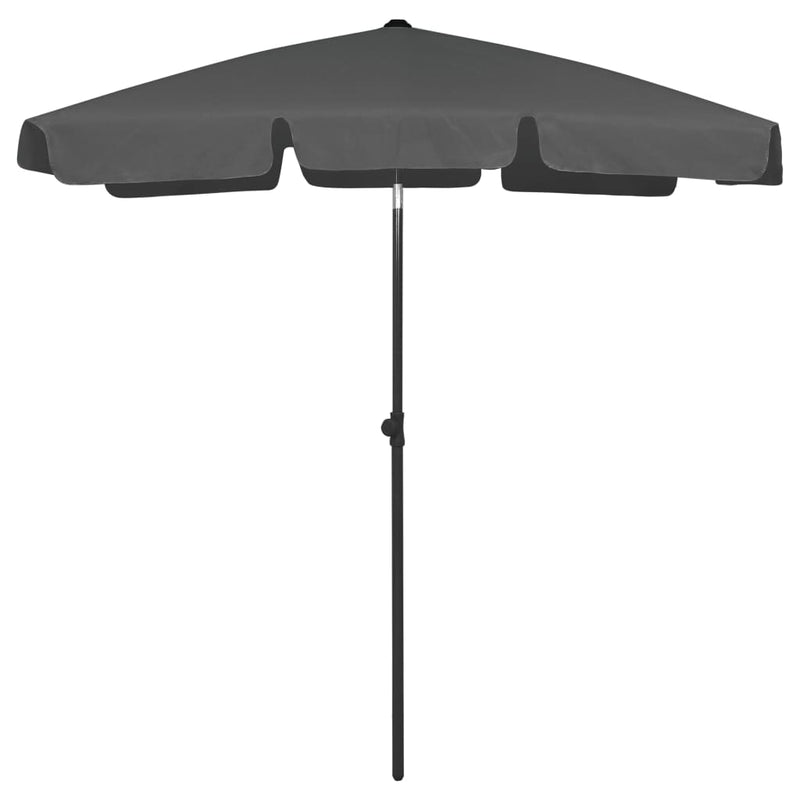 Beach Parasol Anthracite 180x120 cm