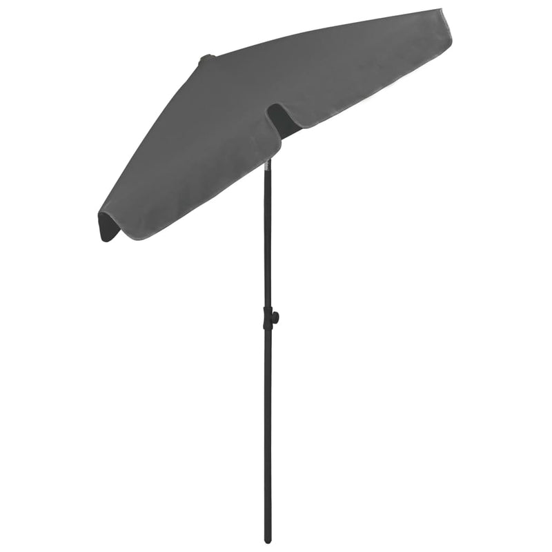 Beach Parasol Anthracite 180x120 cm