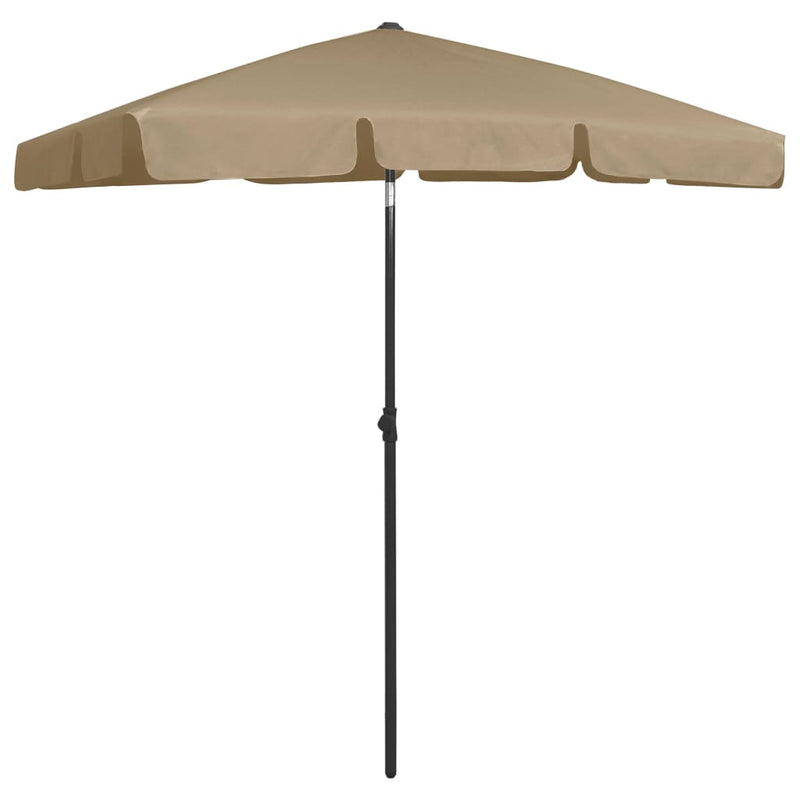 Beach Parasol Taupe 180x120 cm