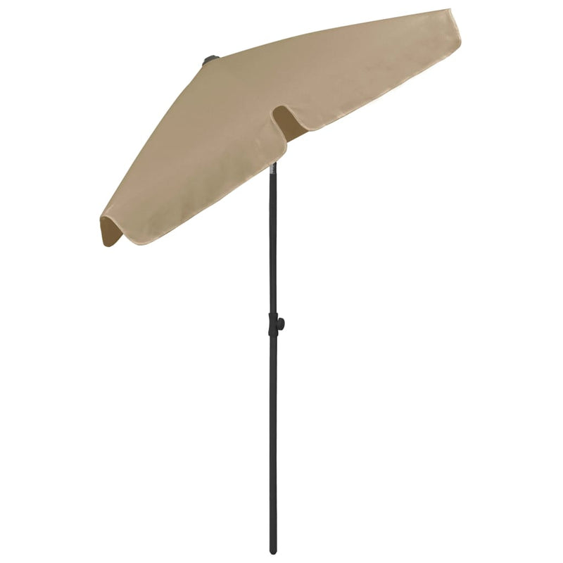 Beach Parasol Taupe 180x120 cm