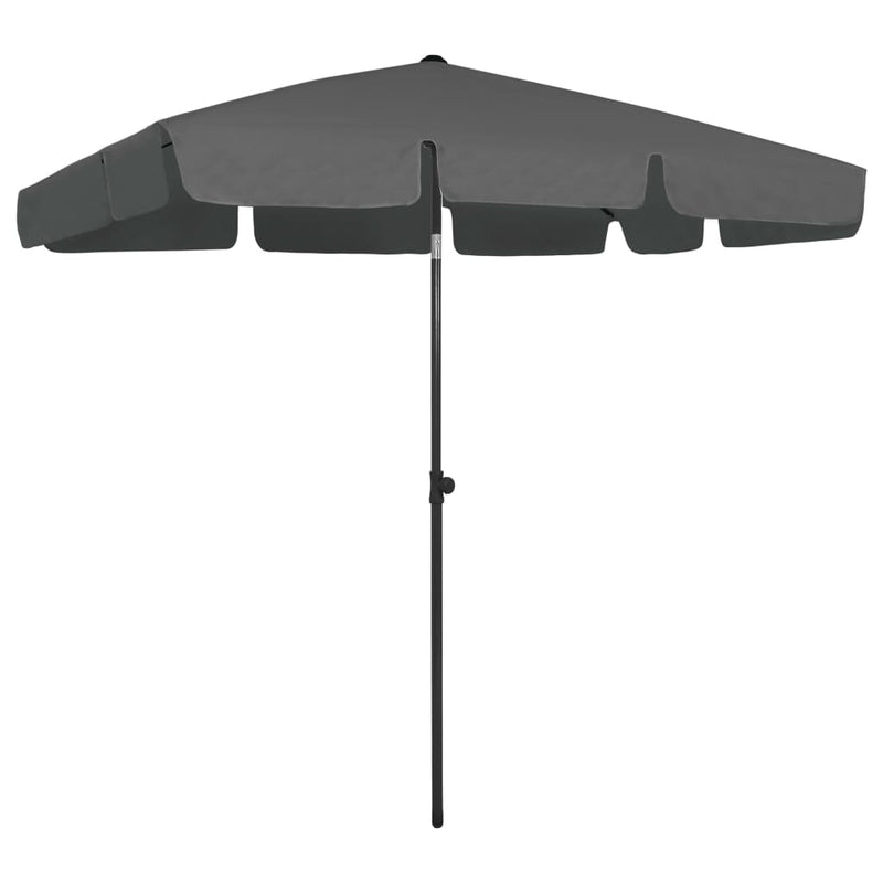 Beach Parasol Anthracite 200x125 cm