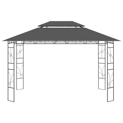 Gazebo 4x3x2.7 m Anthracite 160 g/m²