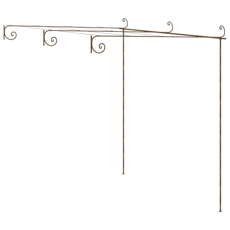 Garden Pergola Antique Brown 3x3x2.5 m Iron