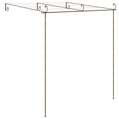 Garden Pergola Antique Brown 3x3x2.5 m Iron