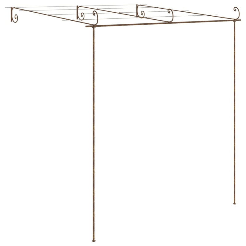 Garden Pergola Antique Brown 3x3x2.5 m Iron