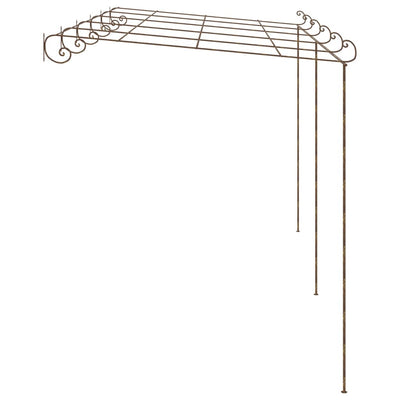 Garden Pergola Antique Brown 6x3x2.5 m Iron