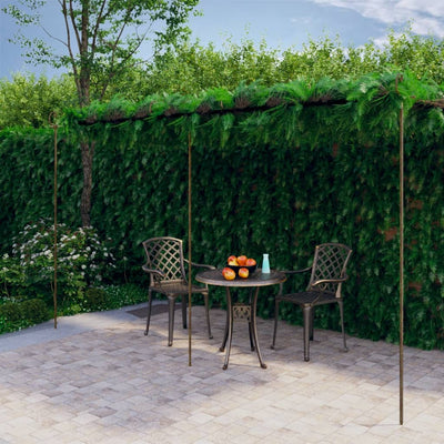 Garden Pergola Antique Brown 6x3x2.5 m Iron