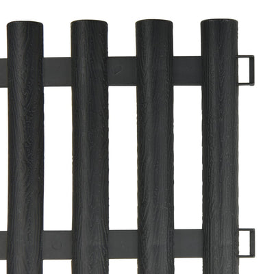 Lawn Edgings 17 pcs Anthracite 10 m PP