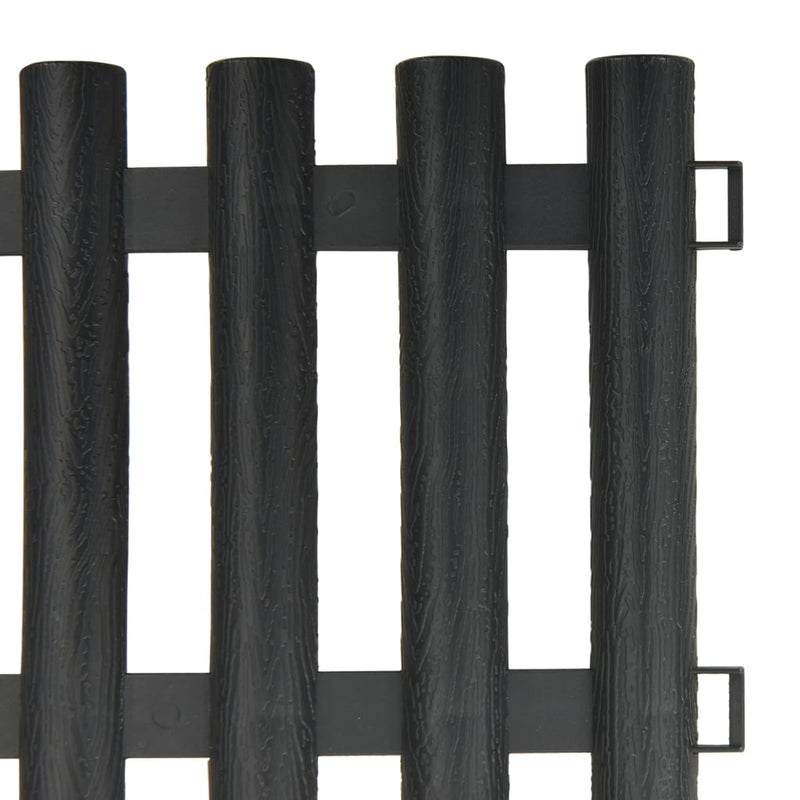 Lawn Edgings 17 pcs Anthracite 10 m PP