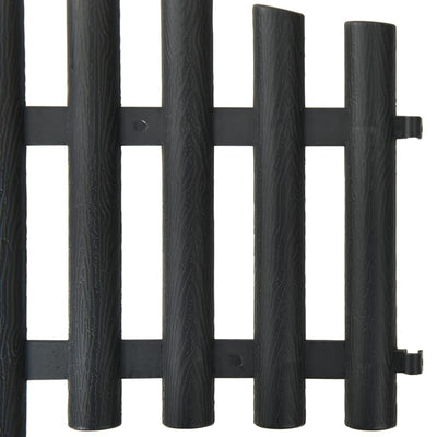 Lawn Edgings 17 pcs Anthracite 10 m PP