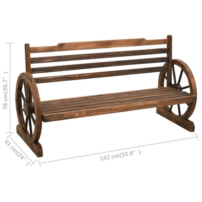 Garden Bench 142 cm Solid Firwood