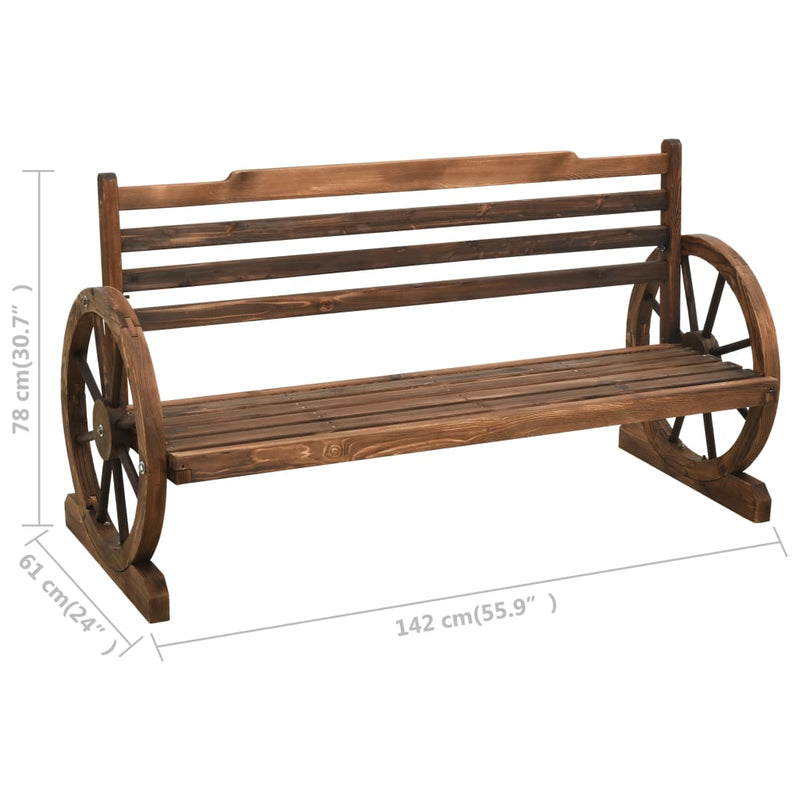 Garden Bench 142 cm Solid Firwood