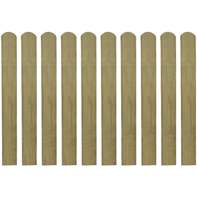 Impregnated Fence Slats 10 pcs Wood 80 cm