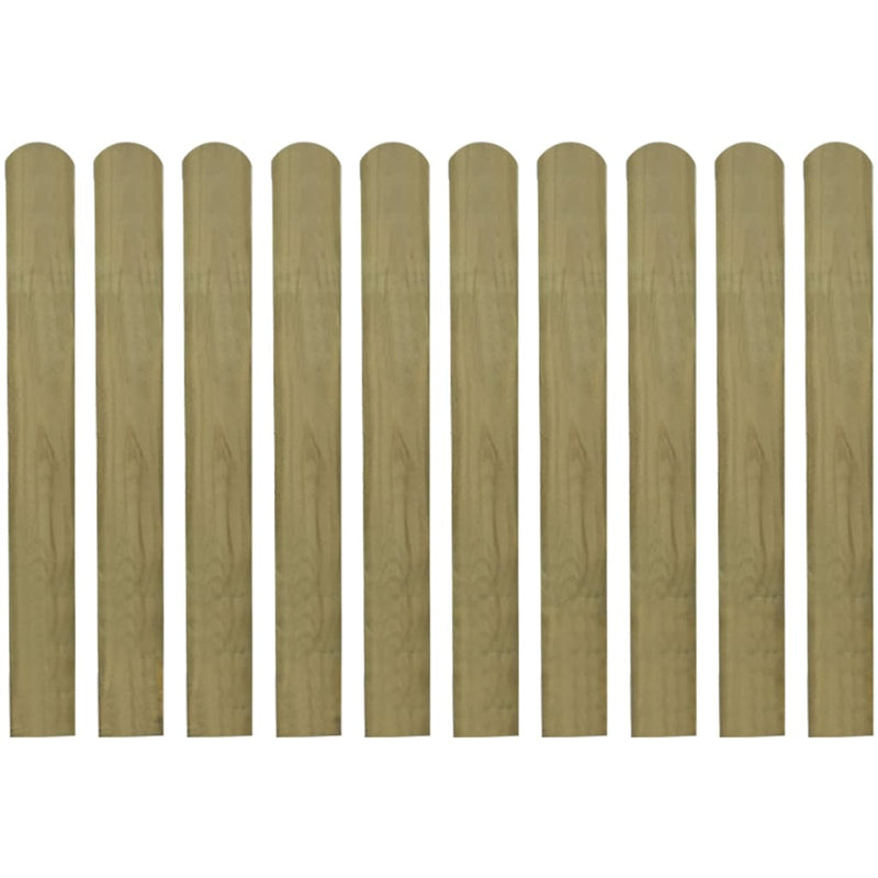 Impregnated Fence Slats 10 pcs Wood 80 cm