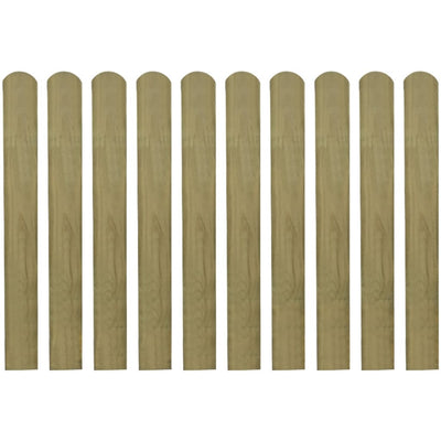 Impregnated Fence Slats 10 pcs Wood 80 cm