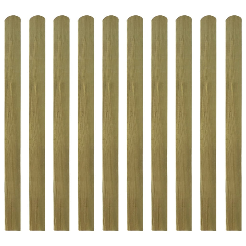 Impregnated Fence Slats 10 pcs Wood 120 cm