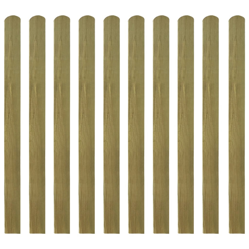 Impregnated Fence Slats 10 pcs Wood 120 cm