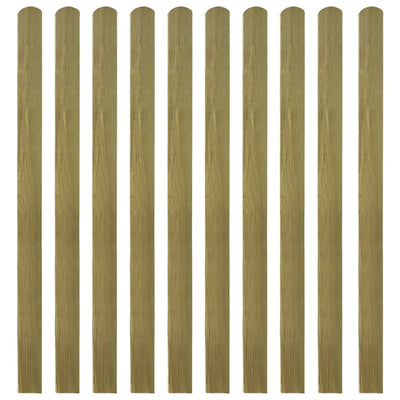 Impregnated Fence Slats 10 pcs Wood 140 cm