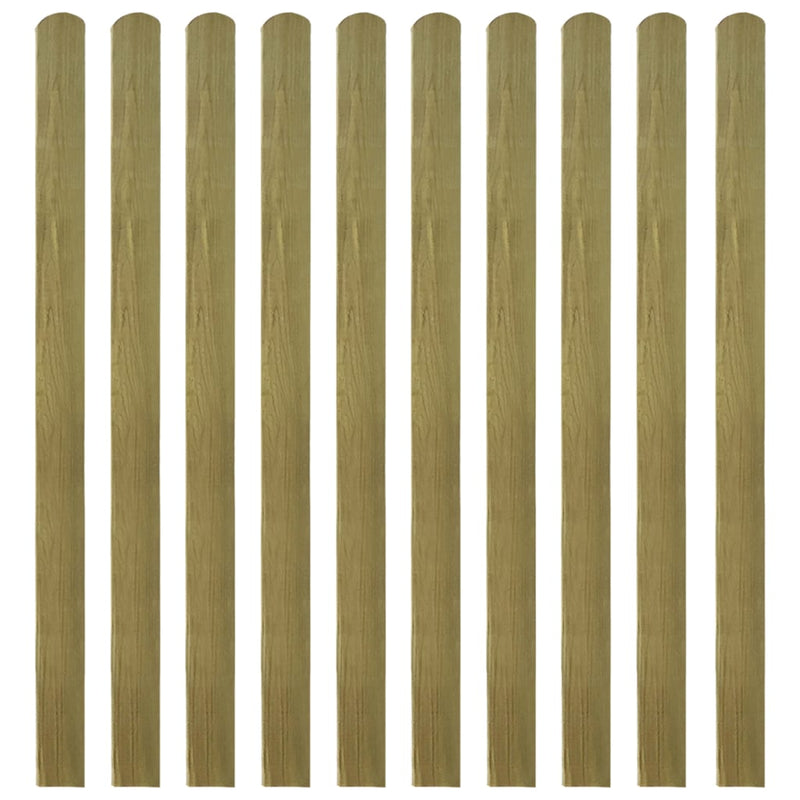 Impregnated Fence Slats 10 pcs Wood 140 cm