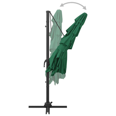 4-Tier Garden Parasol with Aluminium Pole Green 250x250 cm