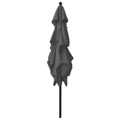 3-Tier Garden Parasol with Aluminium Pole Anthracite 2.5x2.5 m