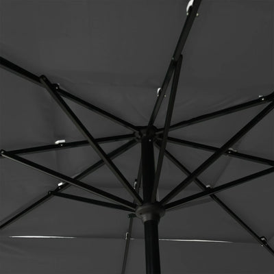 3-Tier Garden Parasol with Aluminium Pole Anthracite 2.5x2.5 m